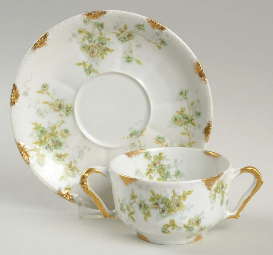 Schleiger 150b Flat Bouillon Cup & Saucer by Haviland-1