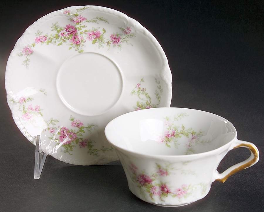 Schleiger 151 Flat Cup & Saucer Set by Haviland-1