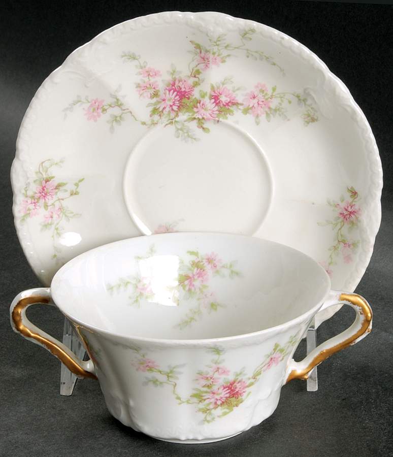 Schleiger 151 Flat Bouillon Cup & Saucer by Haviland-1