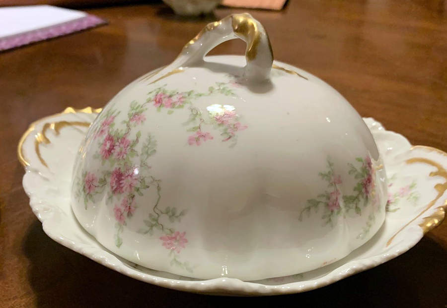 Schleiger 151b Round Covered Butter by Haviland-1
