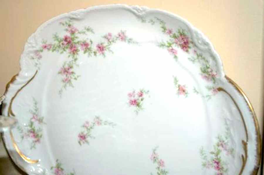 Schleiger 151b Handled Cake Plate by Haviland-1