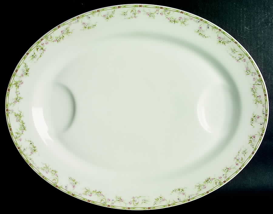 Schleiger 152 17" Oval Serving Platter by Haviland-1