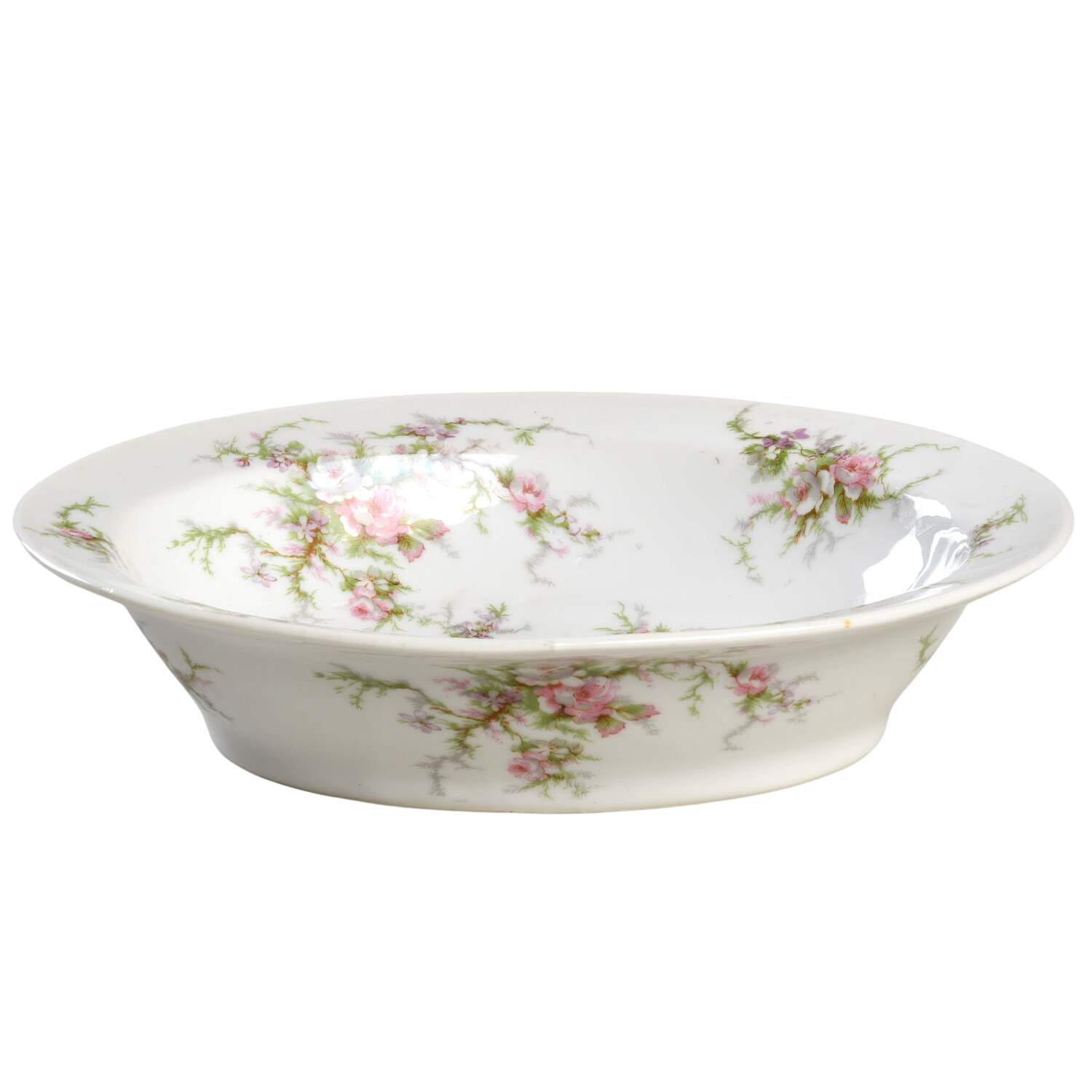 Schleiger 154a (White Background) 9" Oval Vegetable Bowl by Haviland-1