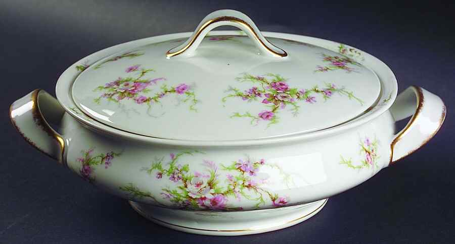 Schleiger 154a (White Background) Round Covered Vegetable by Haviland-1
