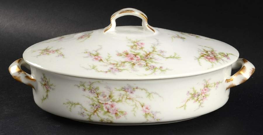 Schleiger 154a (White Background) Oval Covered Vegetable by Haviland-1