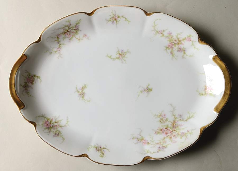 Schleiger 154B 14" Oval Serving Platter by Haviland-1