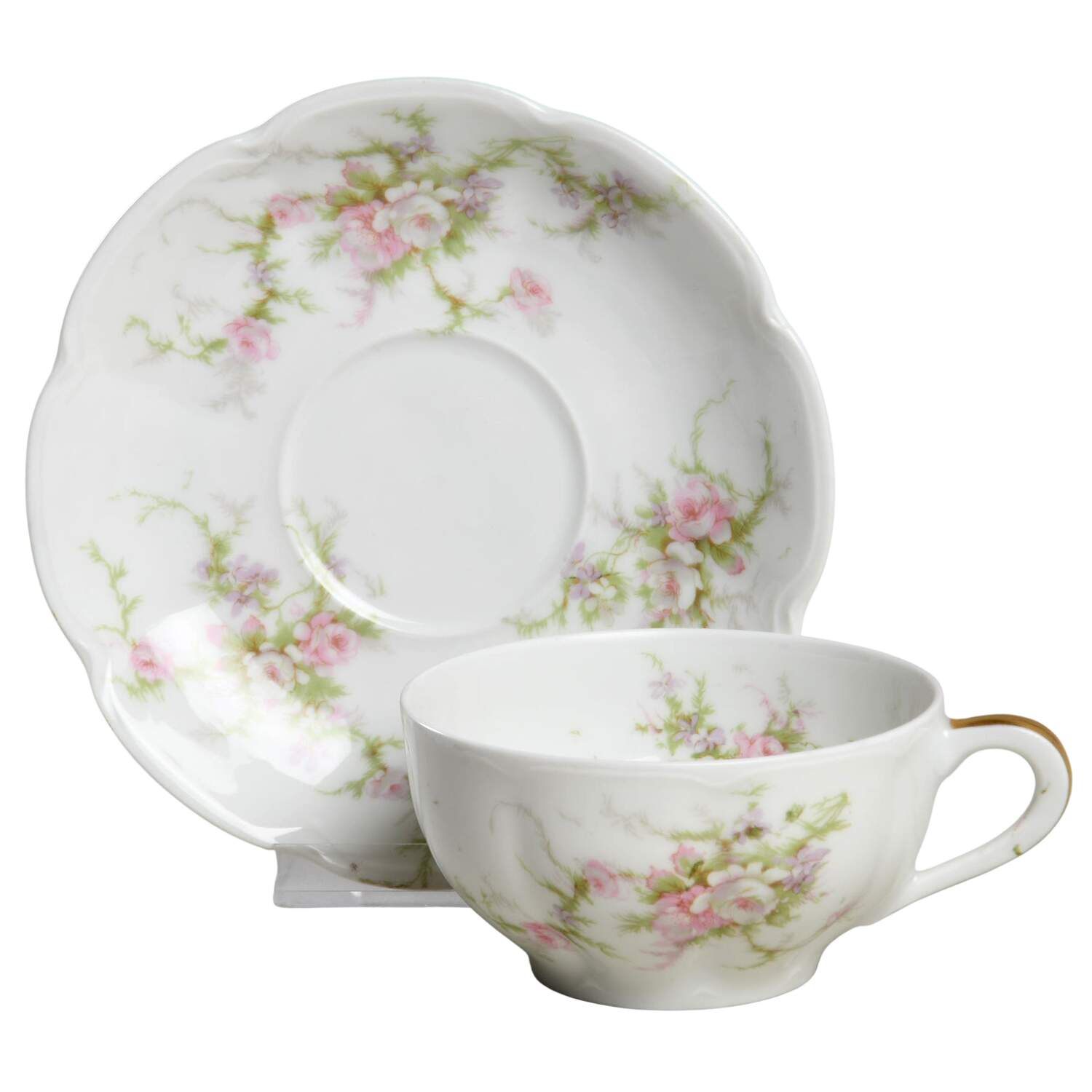 Schleiger 154D Flat Cup & Saucer Set by Haviland-1