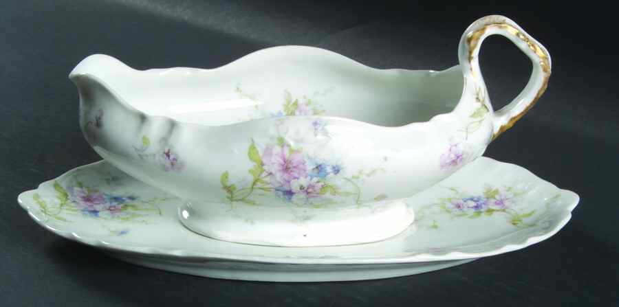 Schleiger 156A Gravy Boat & Underplate by Haviland-1