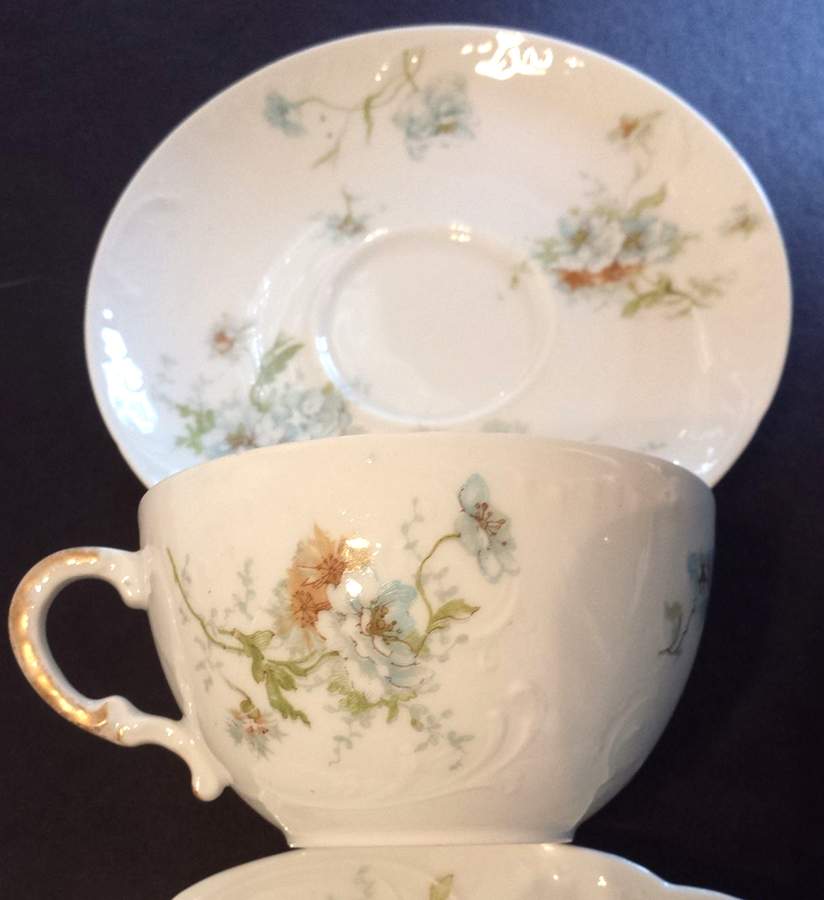 Schleiger 156d Flat Cup & Saucer Set by Haviland-1