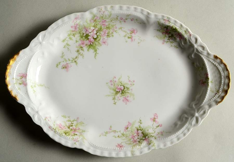 Schleiger 157c 11" Oval Serving Platter by Haviland-1