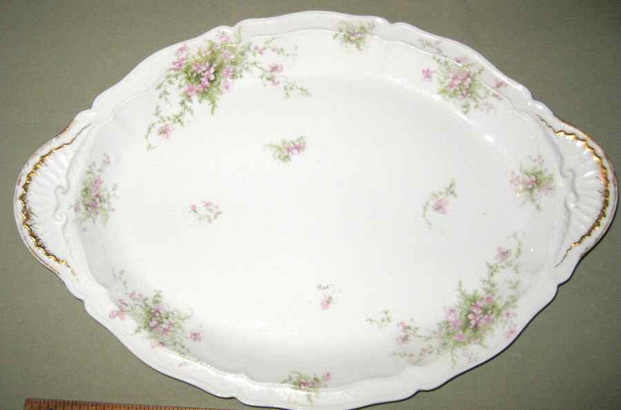 Schleiger 157k 14" Oval Serving Platter by Haviland-1