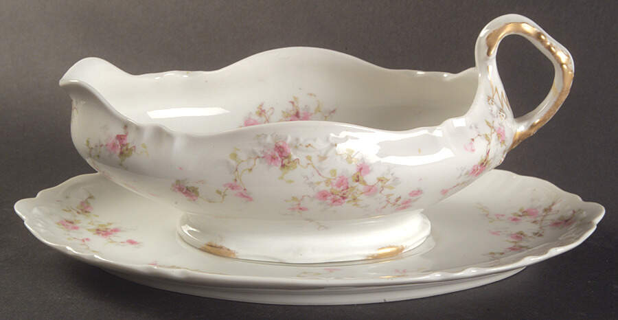 Schleiger 159A Gravy Boat & Underplate by Haviland-1