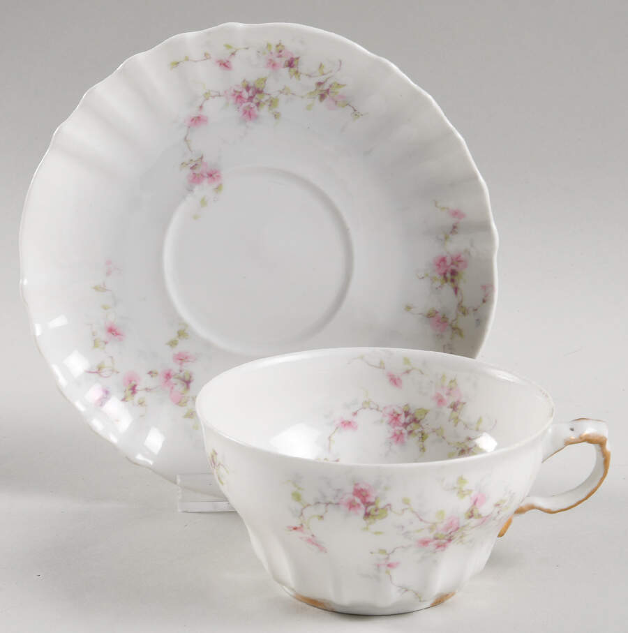 Schleiger 159G Flat Cup & Saucer Set by Haviland-1
