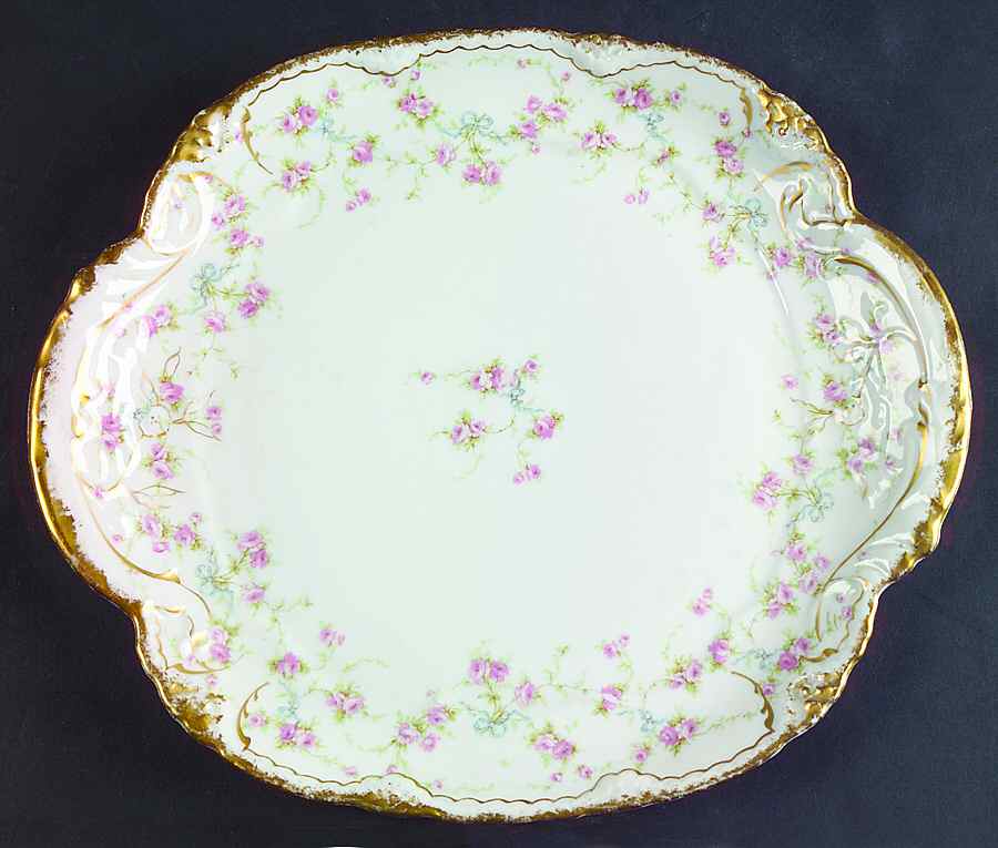 Schleiger 161 Handled Cake Plate by Haviland-1