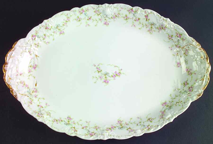 Schleiger 161d 16" Oval Serving Platter by Haviland-1