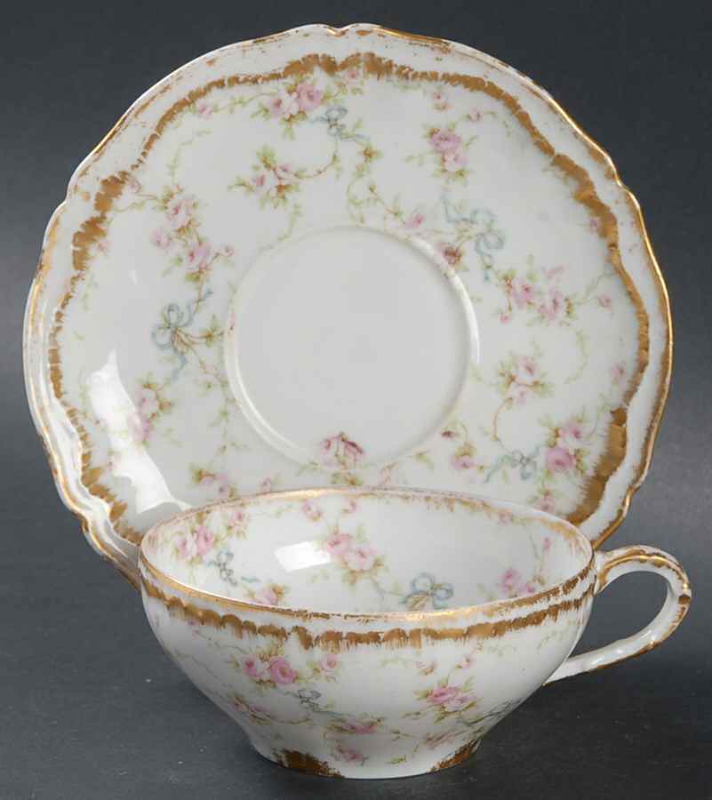 Schleiger 161E Flat Cup & Saucer Set by Haviland-1