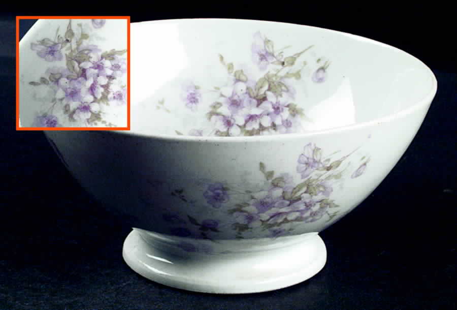 Schleiger 162a Cranberry Bowl by Haviland-1