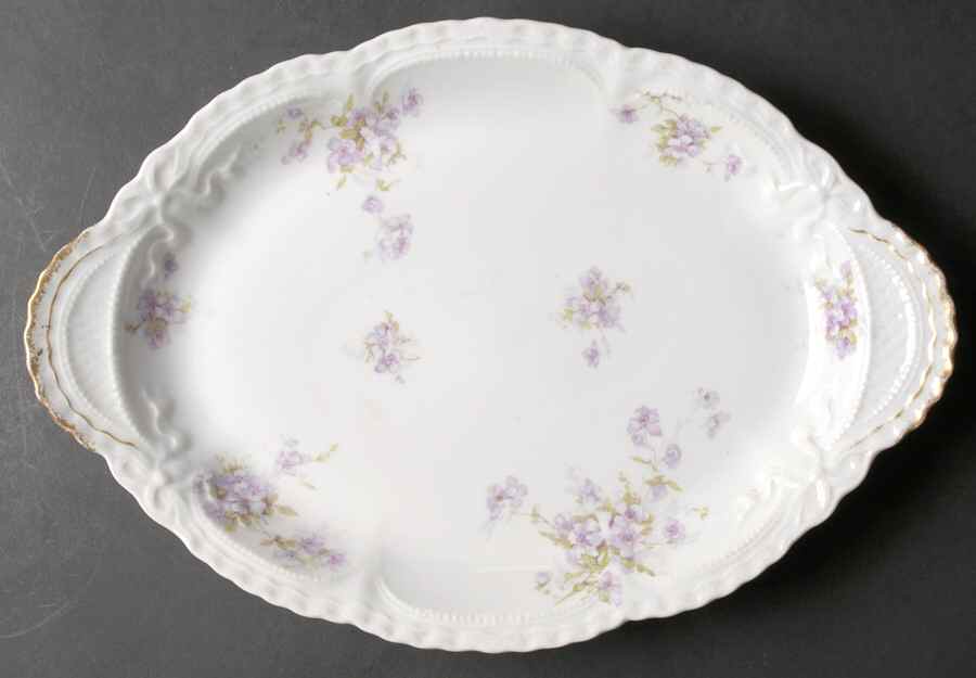 Schleiger 162G 14" Oval Serving Platter by Haviland-1