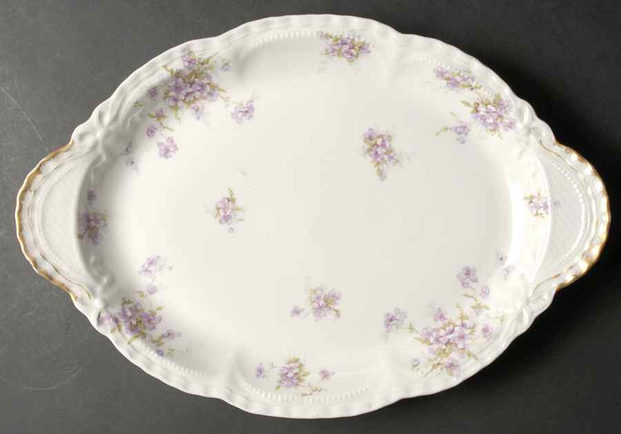 Schleiger 162G 16" Oval Serving Platter by Haviland-1