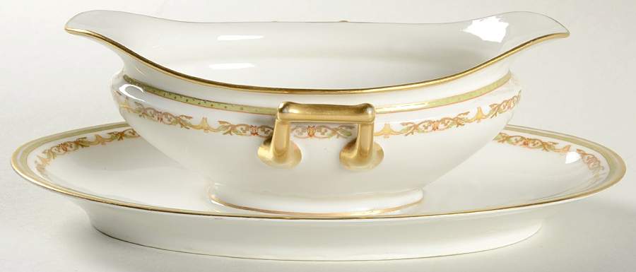 Schleiger 166 Gravy Boat with Attached Underplate by Haviland-1