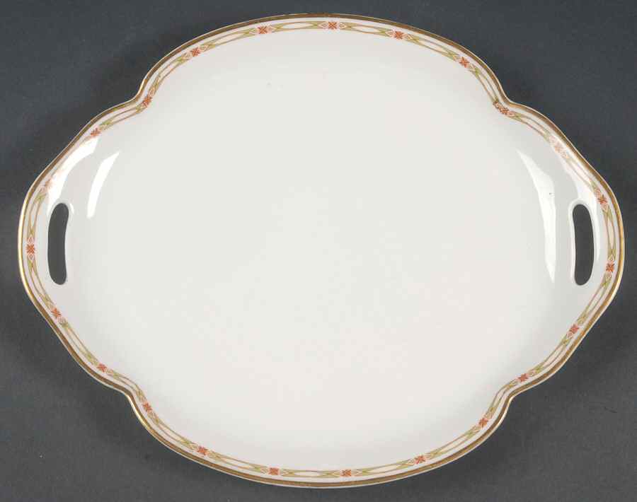 Schleiger 169a 11" Oval Handled Platter by Haviland-1