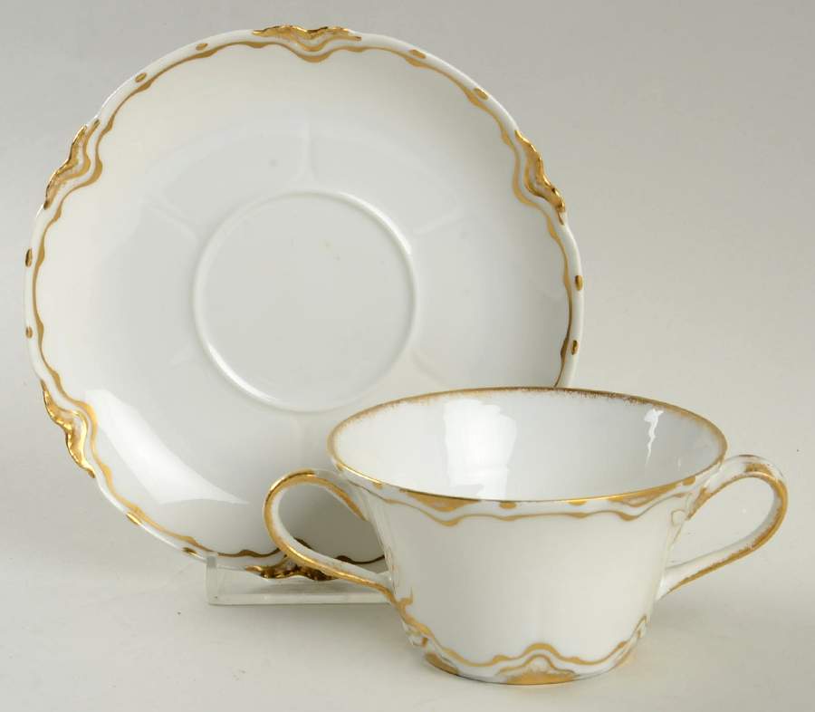 Schleiger 17 Flat Bouillon Cup & Saucer by Haviland-1
