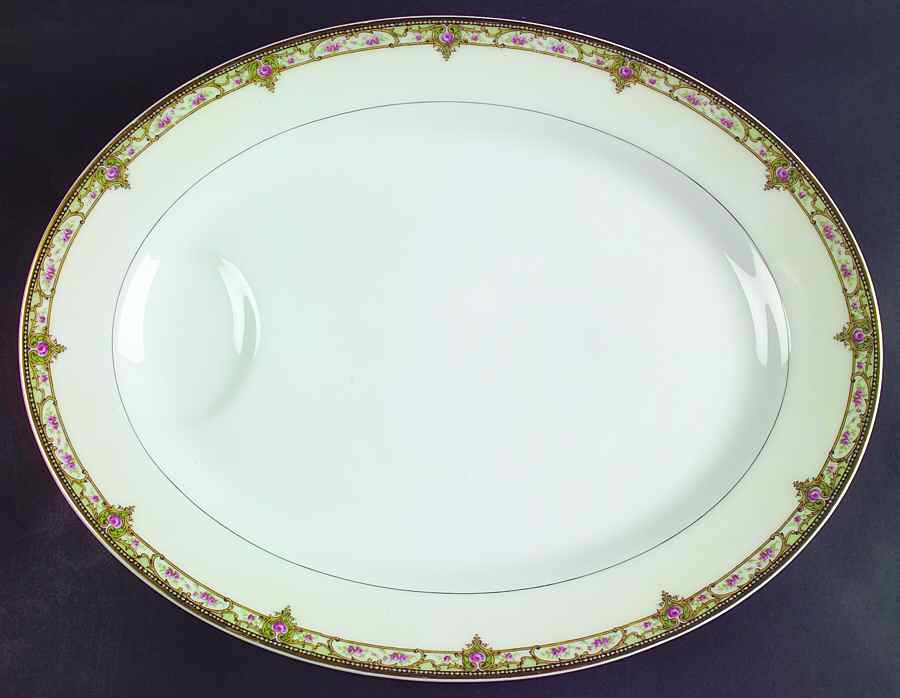 Schleiger 170C 15" Oval Serving Platter by Haviland-1