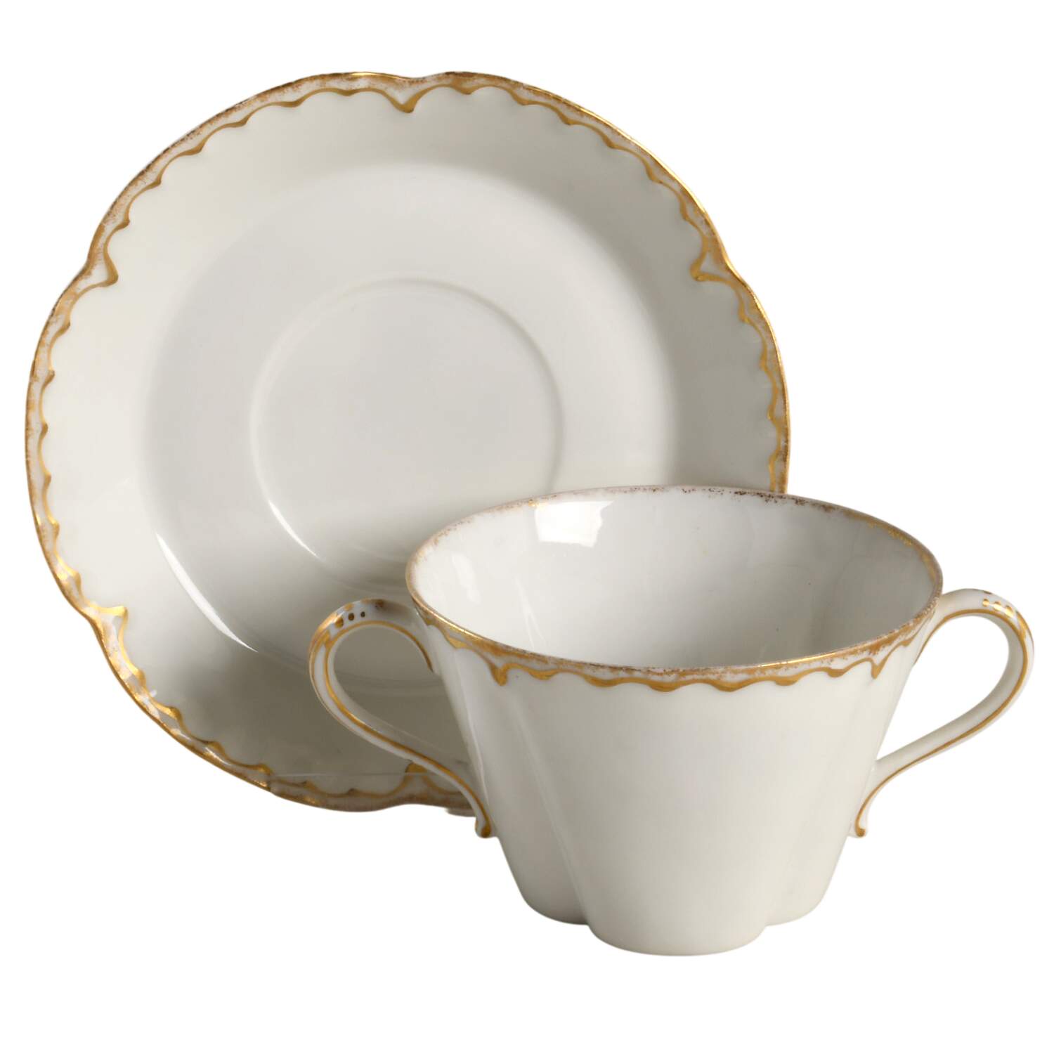 Schleiger 18 Flat Bouillon Cup & Saucer by Haviland-1