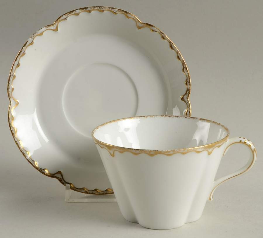 Schleiger 18 Flat Cup & Saucer Set by Haviland-1