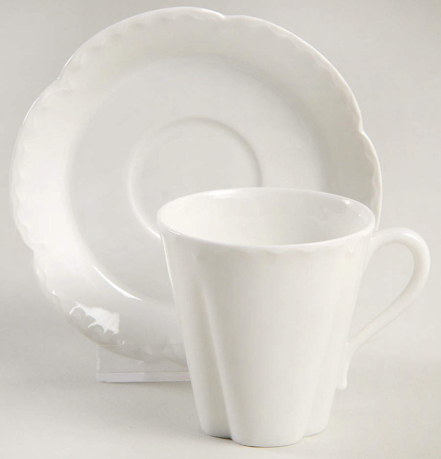 Schleiger 2&13 Flat Demitasse Cup & Saucer Set by Haviland-1