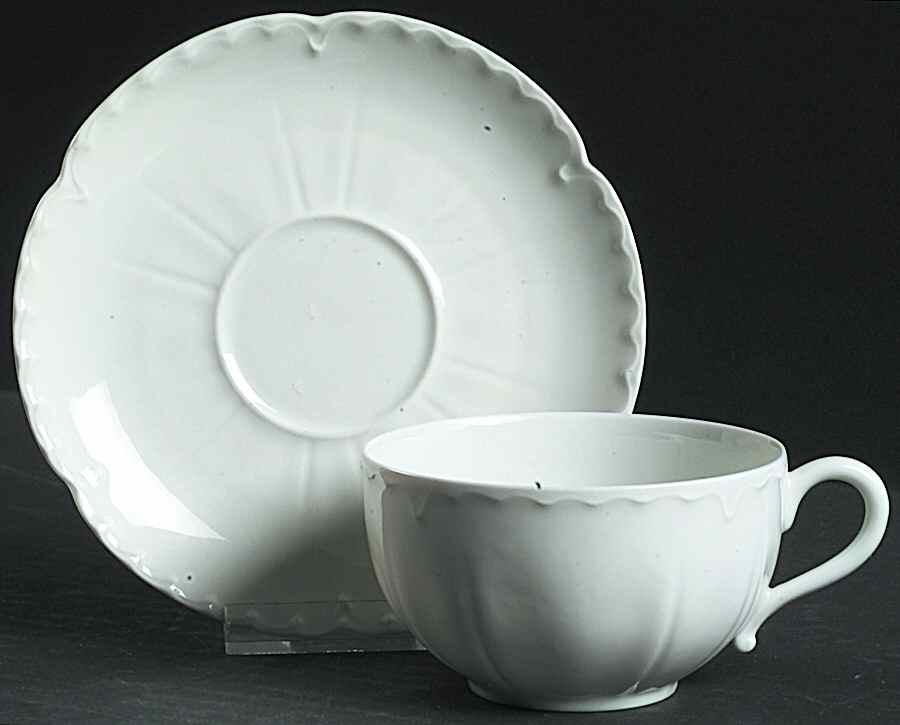 Schleiger 2&13 Flat Cup & Saucer Set by Haviland-1
