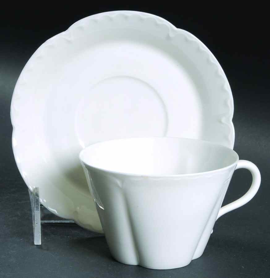 Schleiger 2&13 Flat Cup & Saucer Set by Haviland-1