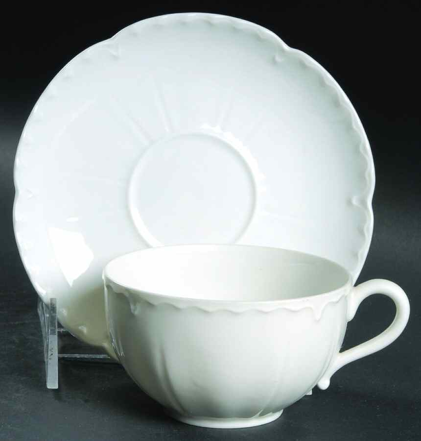 Schleiger 2&13 Flat Cup & Saucer Set by Haviland-1