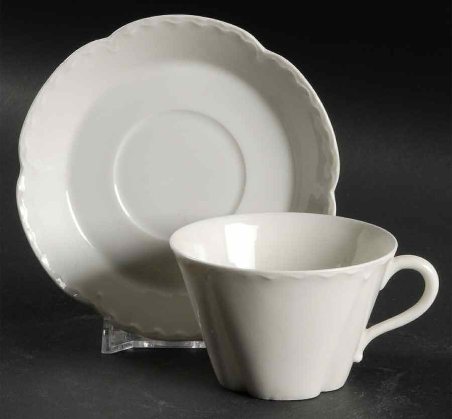 Schleiger 2&13 Flat Demitasse Cup & Saucer Set by Haviland-1