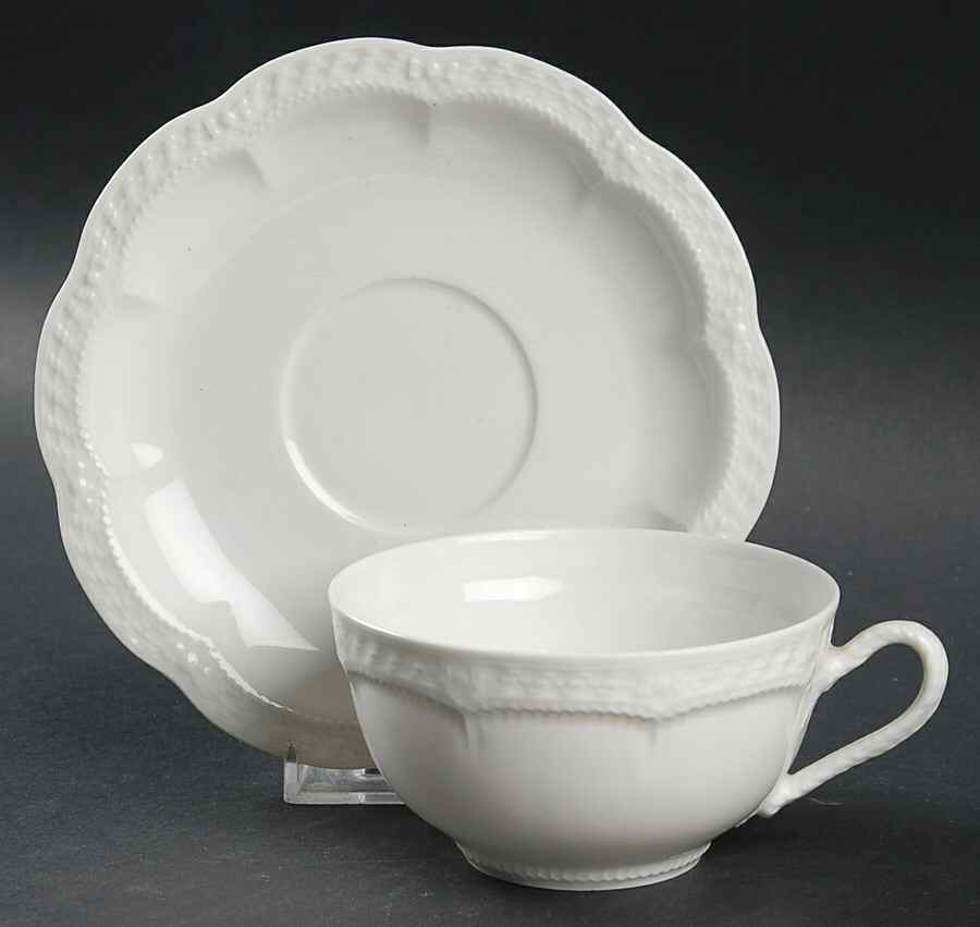 Schleiger 205 Flat Cup & Saucer Set by Haviland-1