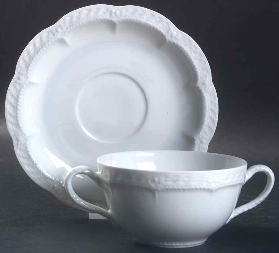 Schleiger 205 Flat Bouillon Cup & Saucer by Haviland-1