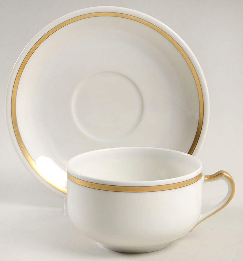 Schleiger 20a Flat Cup & Saucer Set by Haviland-1