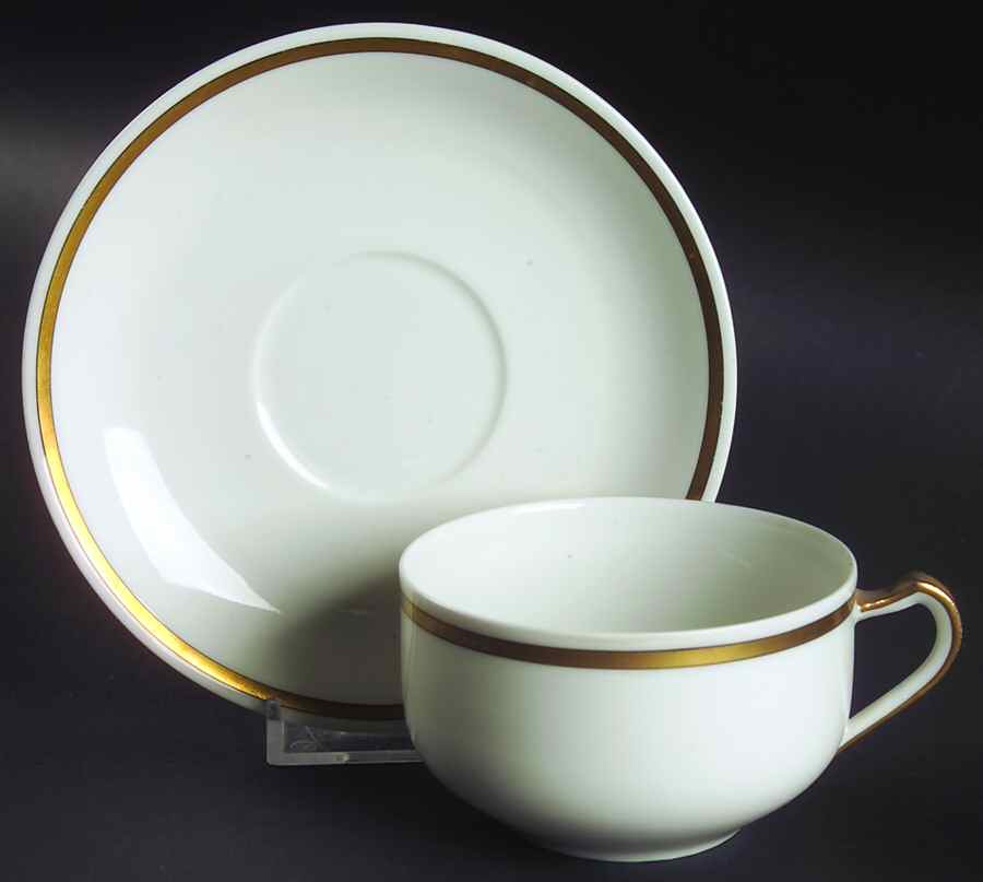 Schleiger 20a Flat Cup & Saucer Set by Haviland-1