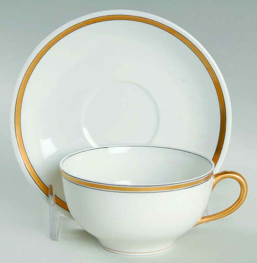 Schleiger 20a Flat Cup & Saucer Set by Haviland-1