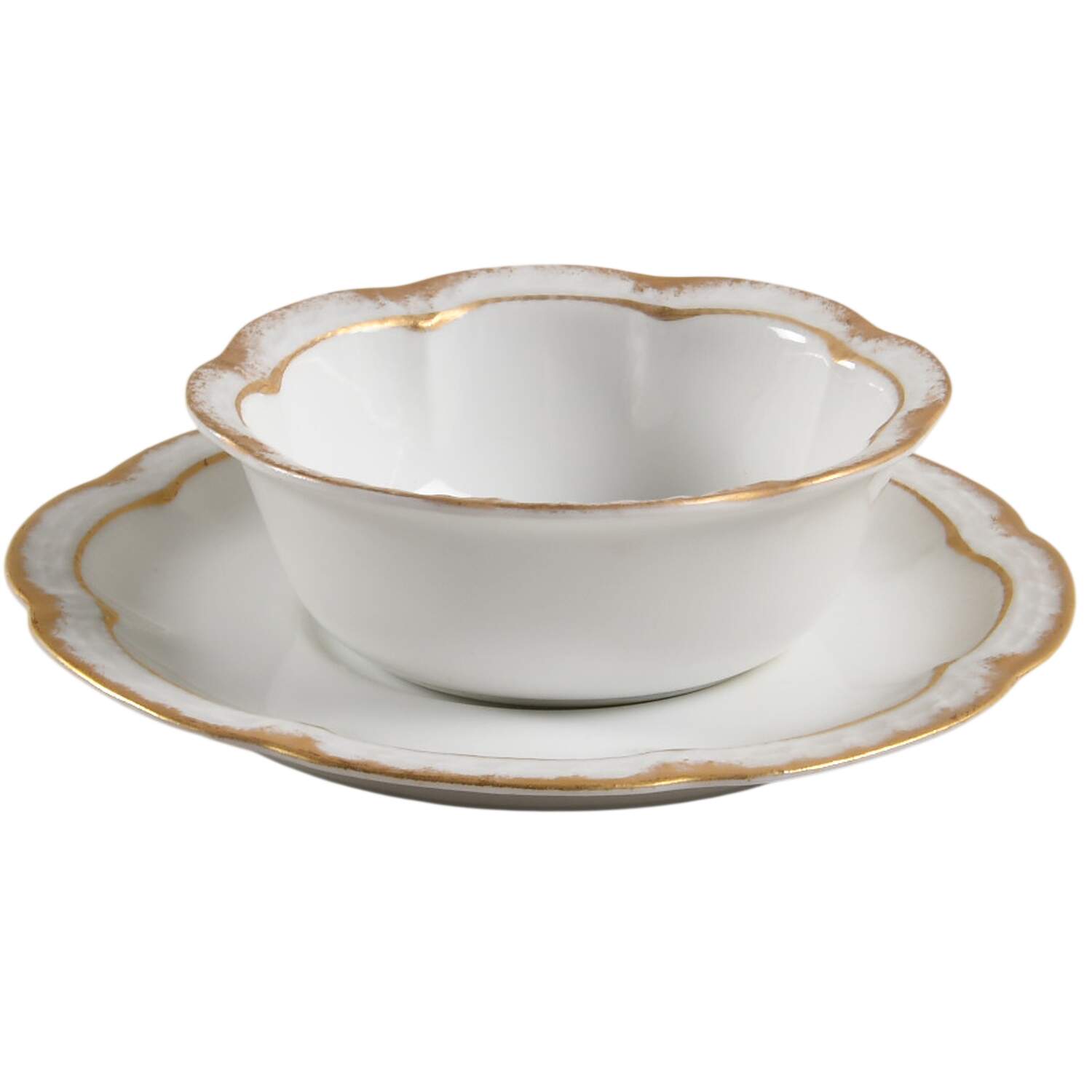 Schleiger 213 Ramekin & Saucer Set by Haviland-1