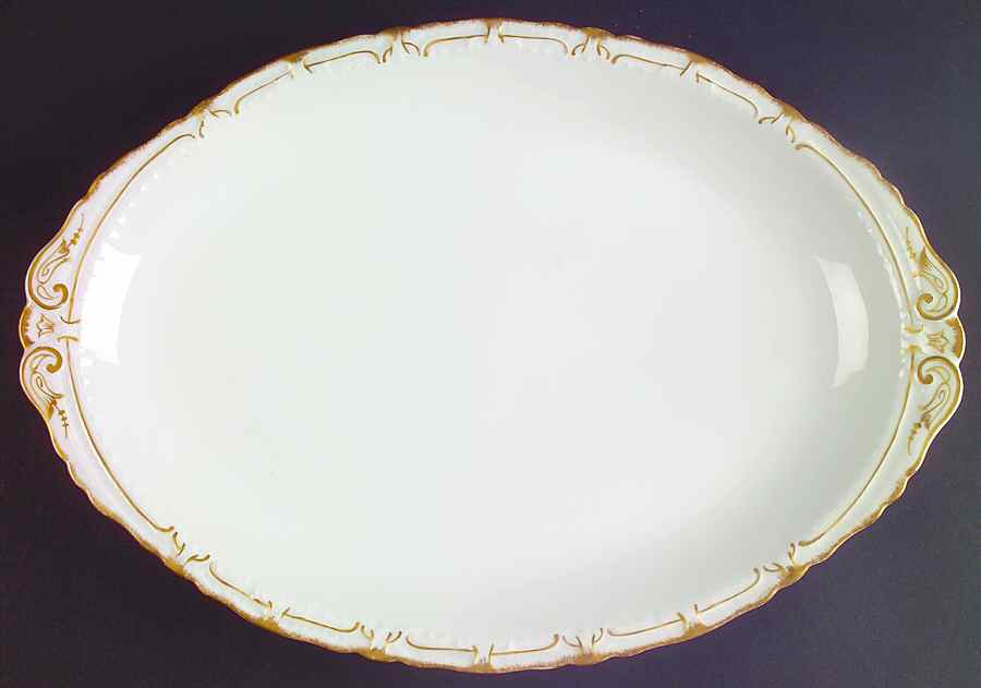 Schleiger 215 14" Oval Serving Platter by Haviland-1