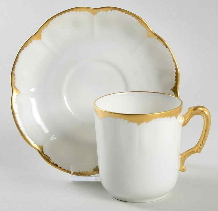 Schleiger 216 Flat Demitasse Cup & Saucer Set by Haviland-1