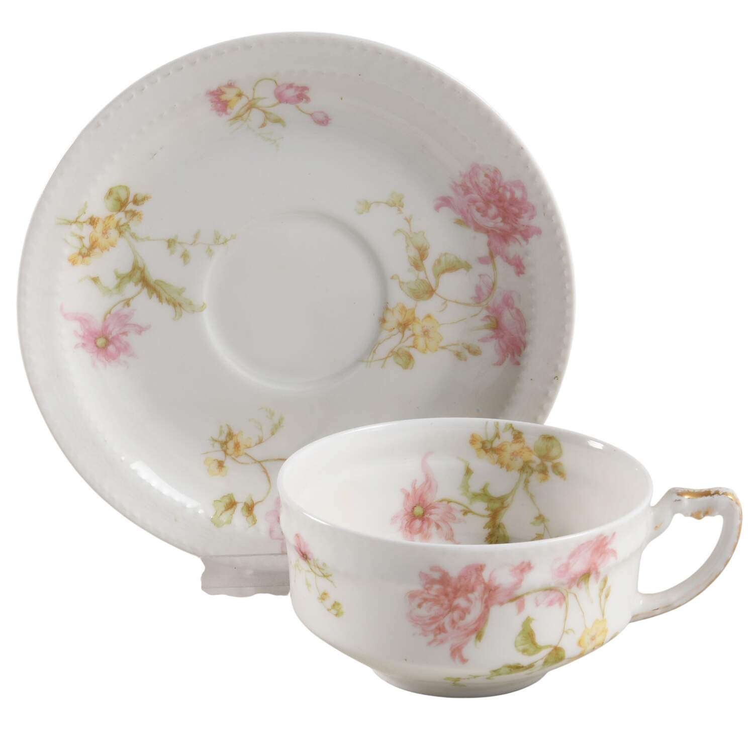 Schleiger 221f Flat Cup & Saucer Set by Haviland-1
