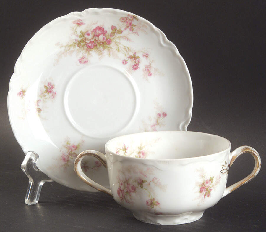 Schleiger 223A Flat Bouillon Cup & Saucer by Haviland-1