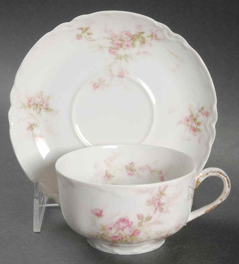 Schleiger 223A Flat Cup & Saucer Set by Haviland-1
