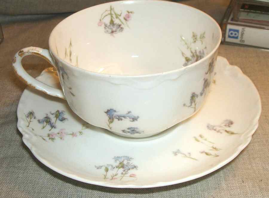 Schleiger 229c Flat Cup & Saucer Set by Haviland-1
