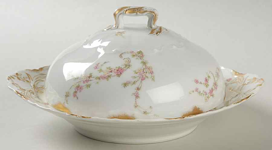 Schleiger 233A Round Covered Butter by Haviland-1