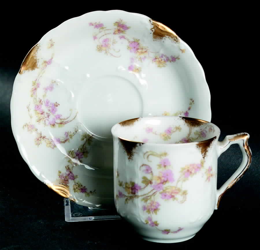 Schleiger 233b Flat Demitasse Cup & Saucer Set by Haviland-1