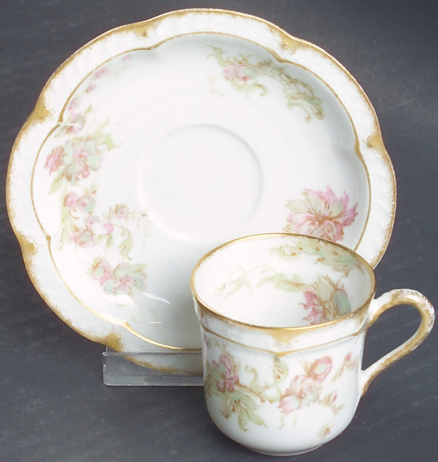 Schleiger 235B Flat Demitasse Cup & Saucer Set by Haviland-1