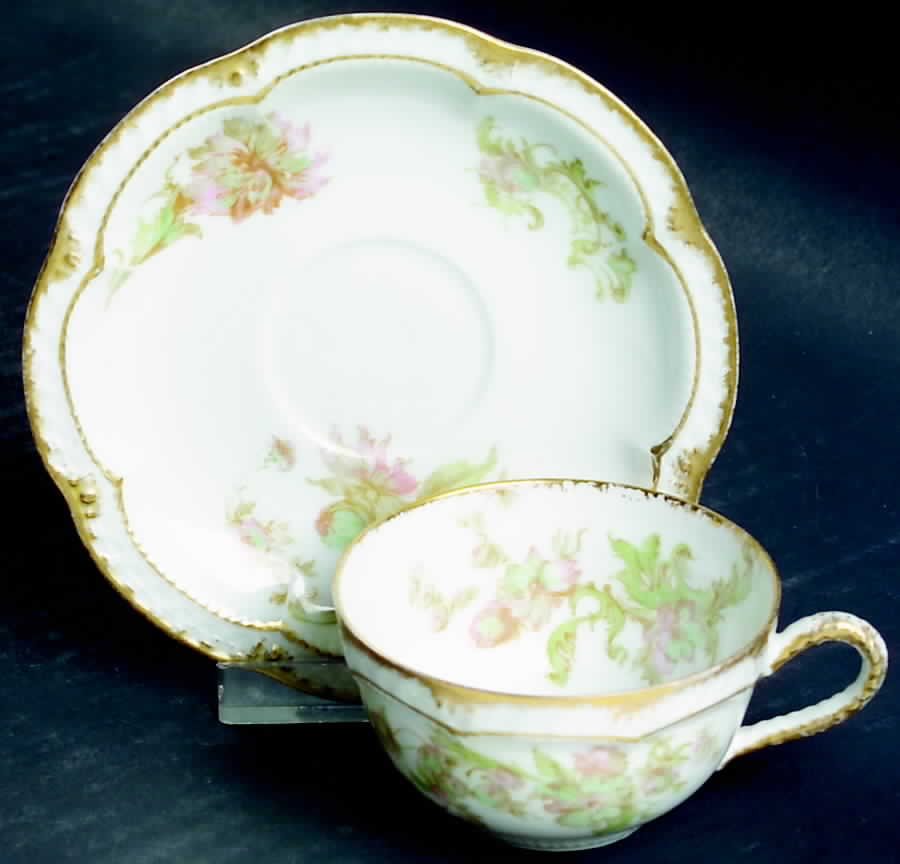Schleiger 235B Flat Demitasse Cup & Saucer Set by Haviland-1